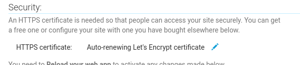 Let's Encrypt all set up